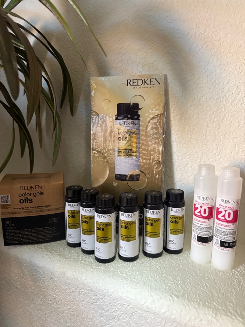 Redken Color Gels Oils Set 4BC (6) Developer 20 volume (2) 2.8 floz